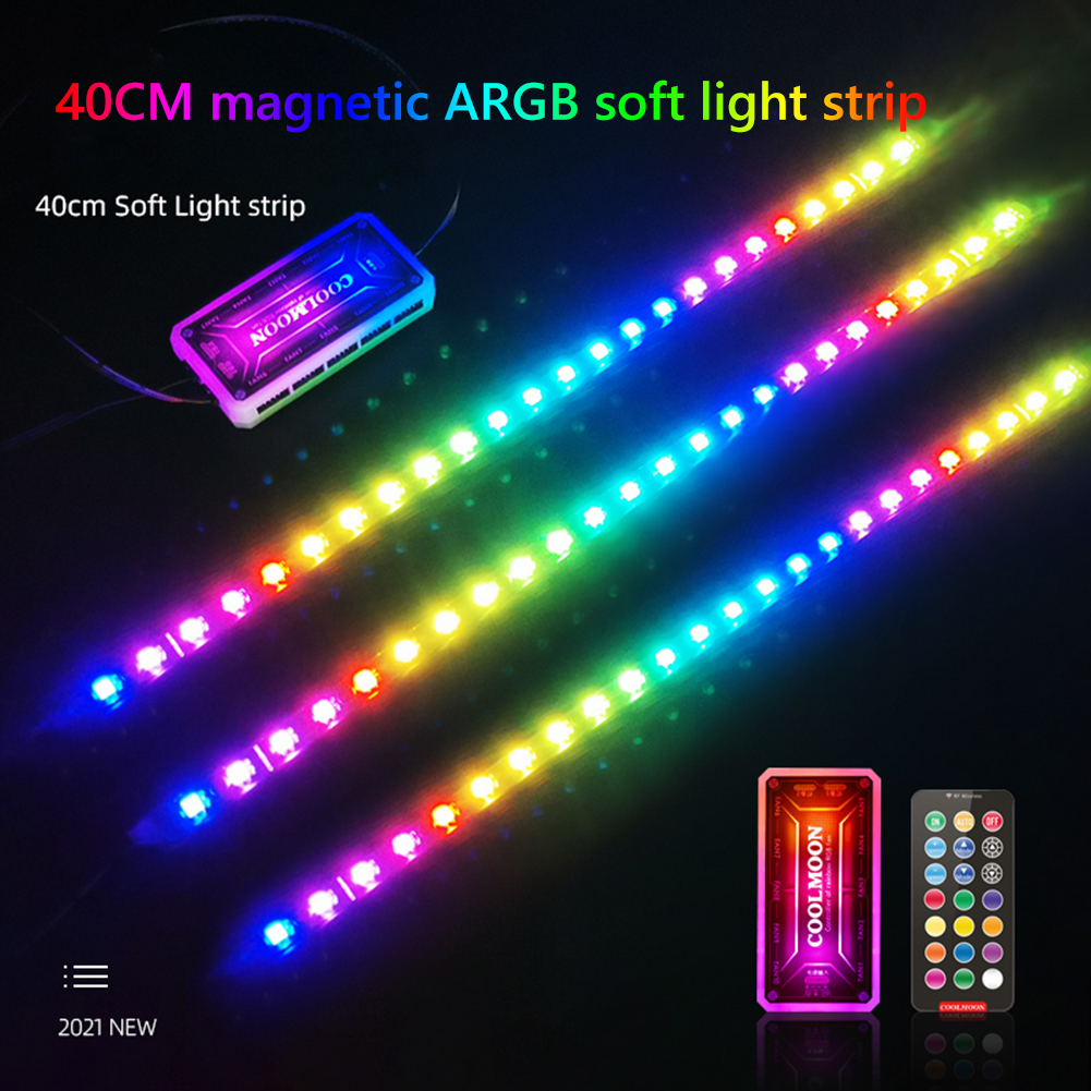 COOLMOON CM-LS40 5V ARGB PC Ca - Lighting Bolt Decor 评论和价格