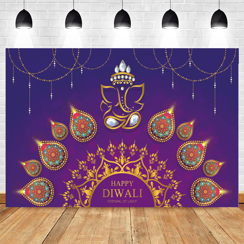 Mocsicka Happy Diwali Backdrop - Lighting Decoration For Diwali 评论和价格