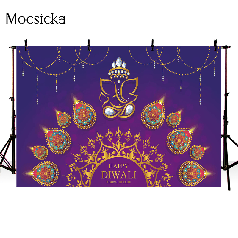 Mocsicka Happy Diwali Backdrop - Lighting Decoration For Diwali 评论和价格