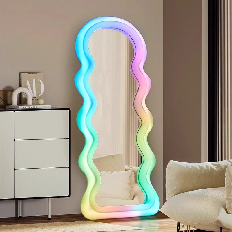 Korean Style Light Mirror Wavy - Furniture Lighting & Decor Magazine 评论和价格
