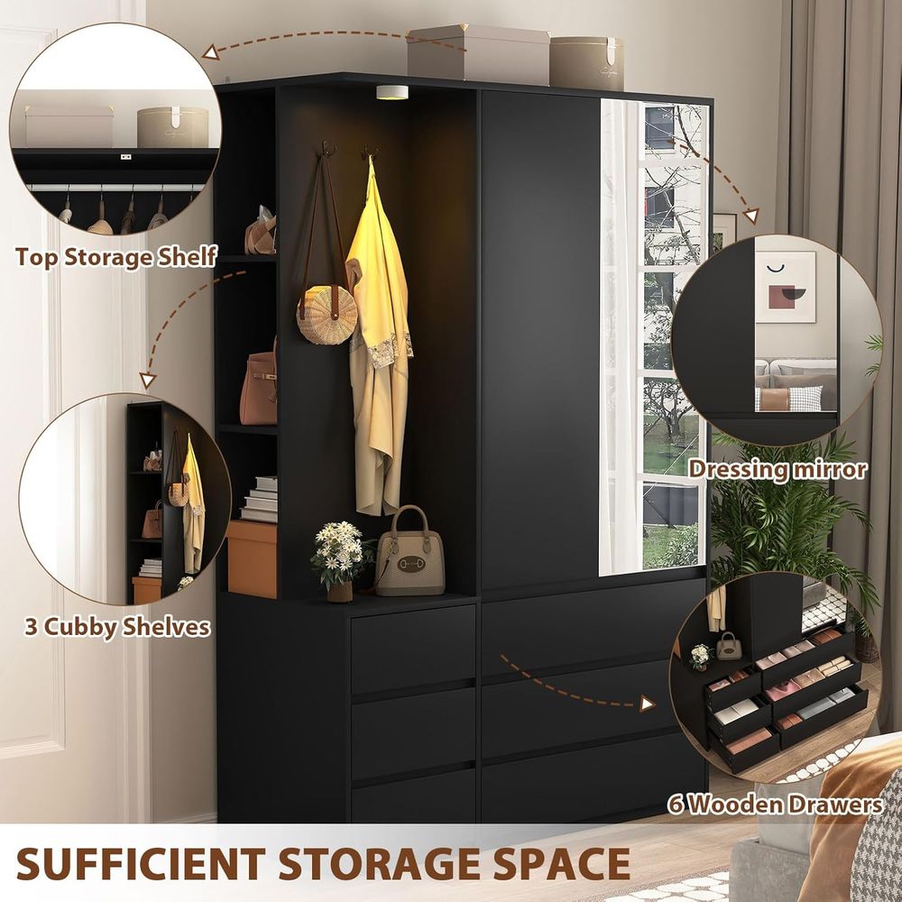 Modern Mirrored Wardrobe with  - Furniture Lighting & Decor Magazine 评论和价格
