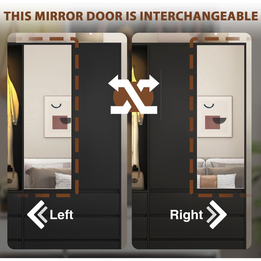 Modern Mirrored Wardrobe with  - Furniture Lighting & Decor Magazine 评论和价格