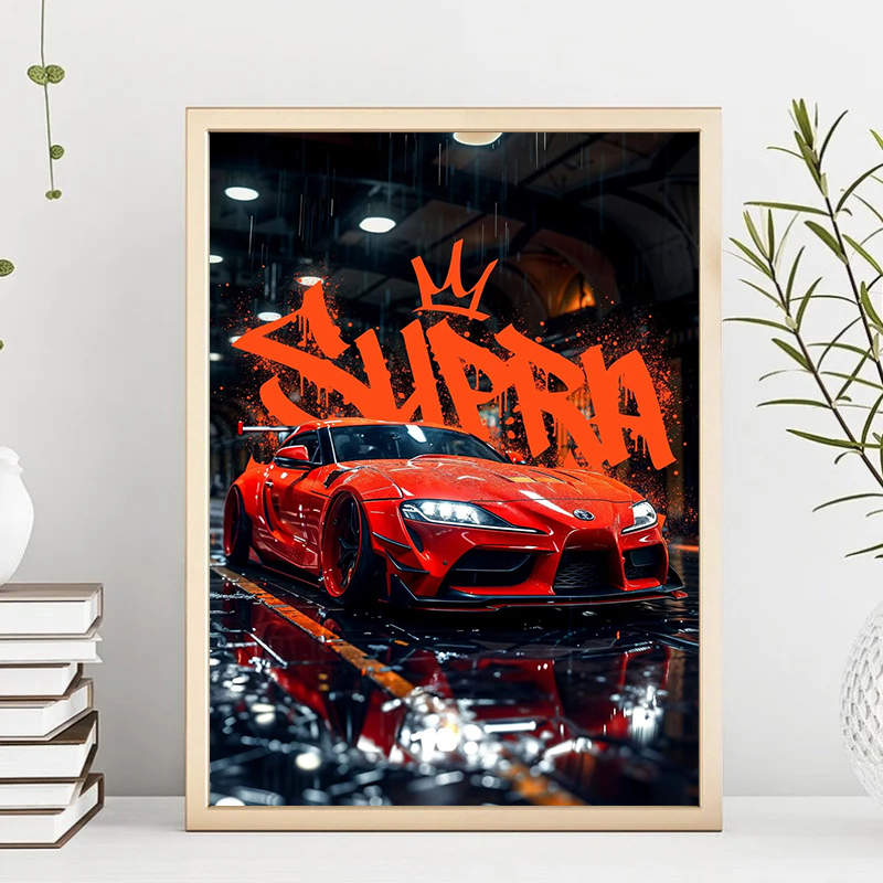 Blue Miata Supra Car E36 Luxur - Lighting Mcqueen Wall Decor 评论和价格