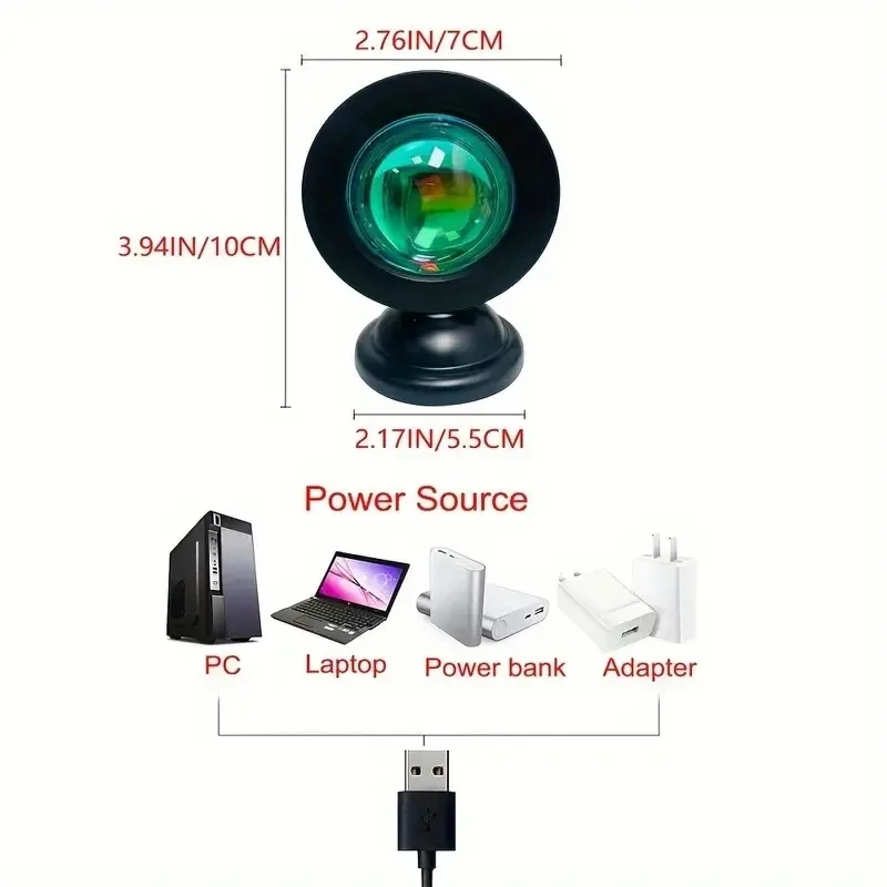 Mini Sunset Lamp 16 Colors  Pr - Sunset Lamp Projection 评论和价格