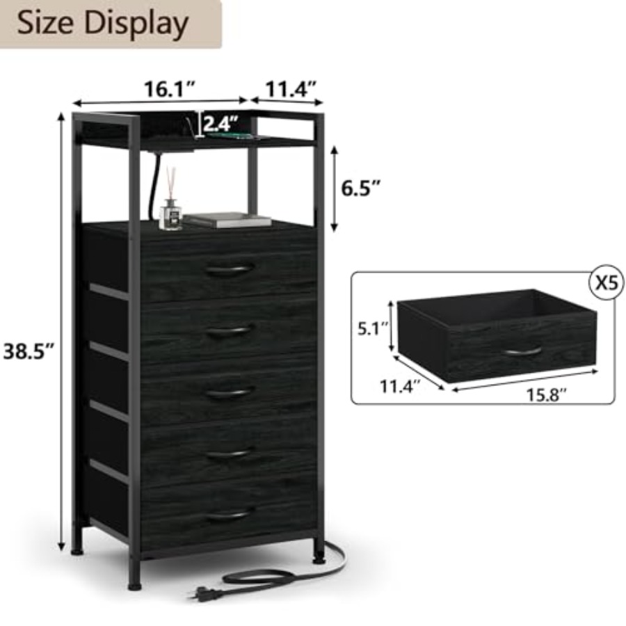 Tall Black Night Stand with Ch - Furniture Lighting & Decor Magazine 评论和价格